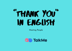 thank you in english
